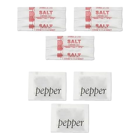 Perfect Stix - Salt and Pepper Packets-200 Salt and Pepper Packets Combo -100 of Each (200 Total Packets) Cover
