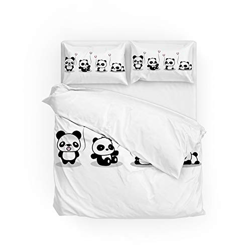 Housse de couette King microfibre polyester parure de lit 3 pièces - 2