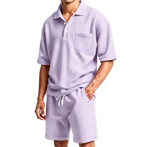 Ensemble été homme chemise manches courtes et short léger pour un style décontracté
