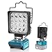 Produktbild Akku lampe für Makita 18V Batterie Arbeitsleuchte 2900lm-5800lm 3 Lichtmodi 22.5W Schnellladung USB und Typ-C 48W Leistung Aluminium Kühlrippen Ohne Batterie und Ladegerät