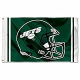 WinCraft New York Jets Helmet Flag Outdoor Indoor 3x5 Foot Banner