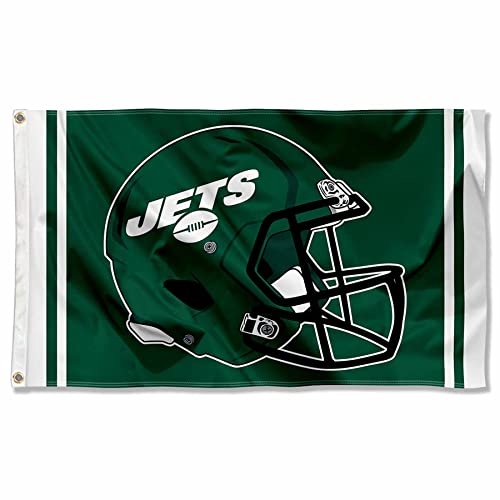 WinCraft New York Jets Helmet Flag Outdoor Indoor 3x5 Foot Banner