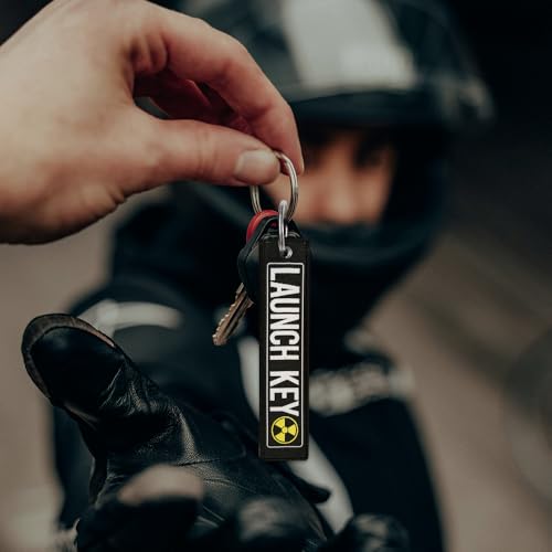 Image of 3 Pack Launch Key Keychain Tag with Key Ring - Keys, Cars, Motorcycles, Backpacks, Luggage and Gifts - EDC
