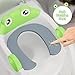 Potty Training Seat with Step Stool Ladder for Toddlers as a Potty Training Toilet Anti-Slip Safe Pads Adjustable Height Legs Green