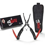 Fish Elite Fishing Plier Multitool Stainless Steel Hook Remover Saltwater & Corrosion Resistant Gear and Equipment Professional Fisherman Multi-Tool with Protective Case