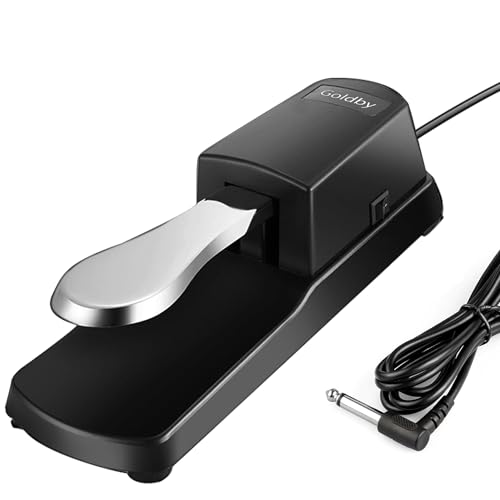 Goldby Piano Sustain Pedal, Universal Keyboard Foot Sustain Pedal for Yamaha, Casio, Roland, Korg...