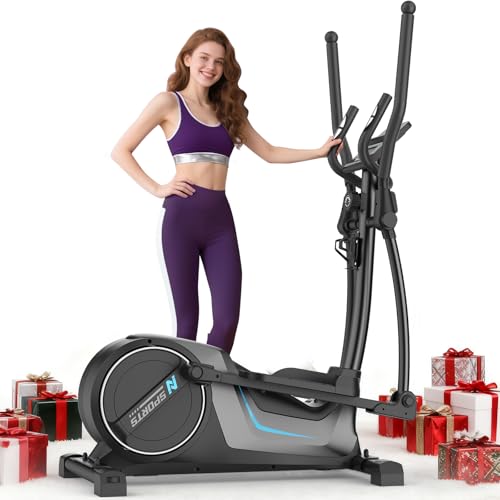 Neezee Elliptical Cross Trainer, Ultra Quiet Cross Trainer for Home Use with 16 Levels Resistance, 8KG Flywheel, 16.5IN Stride, Max Weight 150KG