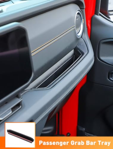Savadicar Lot de 4 kits de rangement intérieur pour Jeep Wrangler JL JLU 4XE et Gladiator JT, optimisez l'espace de rangement dans la voiture avec les accessoires de conteneur en ABS, noir – vue 4