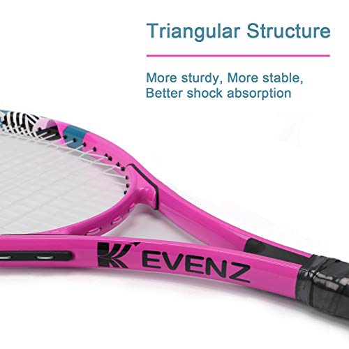 Kevenz Tennis Racket For Adults,Carbon Fiber Tennis Racquet With Carring Bag,Light Weight And Shock Resistant,Pink #TOP3