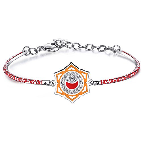 Preisvergleich Produktbild Brosway Bracciale rigido Donna in Acciaio smalti e Swarovski BHK118