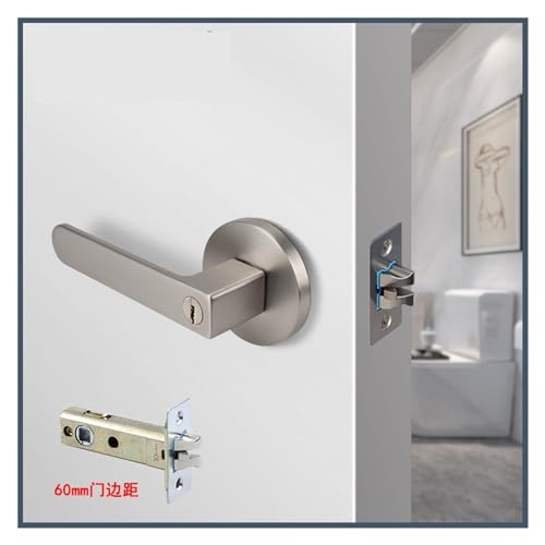Serrure à poignée moderne à trois pôles au design Brushed raffiné