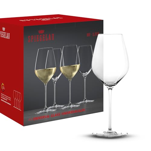 Spiegelau Universal Weingläser 510 ml 4 Stück Hi-Lite 1750471 Wein Gläser aus Kristallglas für Rotwein und Weißwein spülmaschinenfest