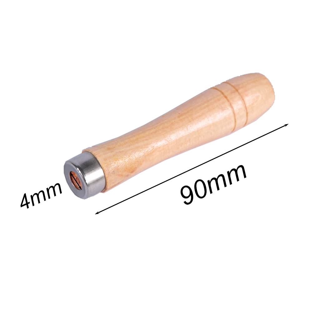 10 Manici In Legno Per Lime E Raspe - Lunghezza 90mm, Foro 4mm, Per Fai Da Te E Lavorazione Legno - Foto 12
