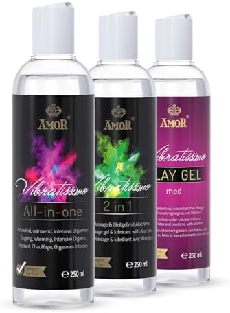 Vibratissimo Play Gel Silicone 2x250 ml I Lubrykant na bazie silikonu I Żel intymny łagodny dla skóry I Lubrykant odpowiedni do prezerwatyw lateksowych I Lubrykant silikonowy