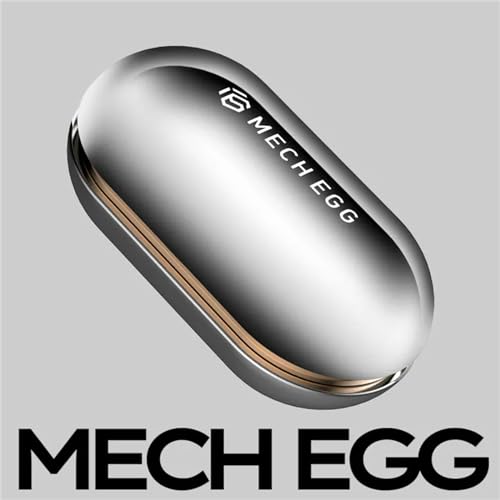 Mech Egg 機械式触覚スライダー EDC フィジェットスライダー 合金 Fidget Toy 楽しいそわそわおもちゃ ストレス解消 mini 自閉症のADHDおもちゃ レジャー ガジェット (銀色, 合金)