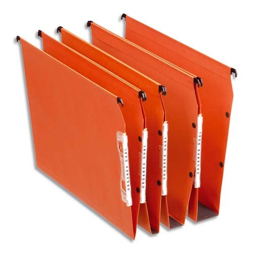 Preisvergleich Produktbild Esselte Horizontal Hanging File, Multi-Folders, 15 mm unten, A4, 25er Pack, Tabs enthalten, Orange, Orgarex, 21628