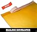 PSBM Kraft Bubble Mailer, 4x8 Inch, 1000 Pack, Padded Shipping Envelope Mailers, Gold Yellow, Self Seal and Peel Strip
