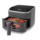 Air Fryer, 4QT Airfryer with Viewing Window, 8-in-1 Digital ...
