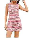 GORGLITTER Women's Crochet Vacation Summer Mini Dress Boho Beach Sundresses