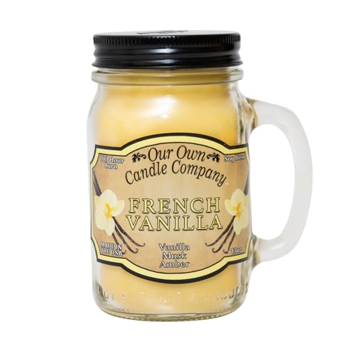 Our Own Candle Company French Vanilla Scented Mason Jar Candle 13 oz