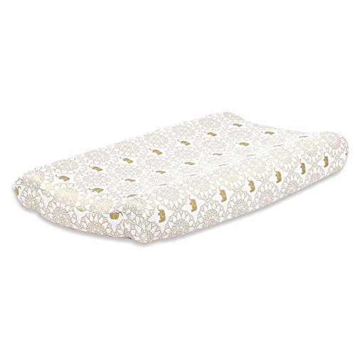 Little Peanut Gold Medallion and Elephant Changing Pad Cover by The Peanut Shell