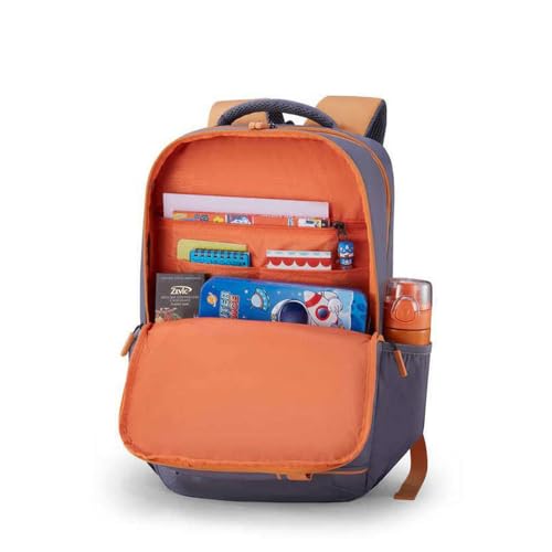 Image of American Tourister Sest 3.0 Style 02 | 30L Backpack | School Bag | 3 Compartments | School & College Backpack for Girls and Boys | Spacious Interiors | Grey | 1 Yr Global Warranty