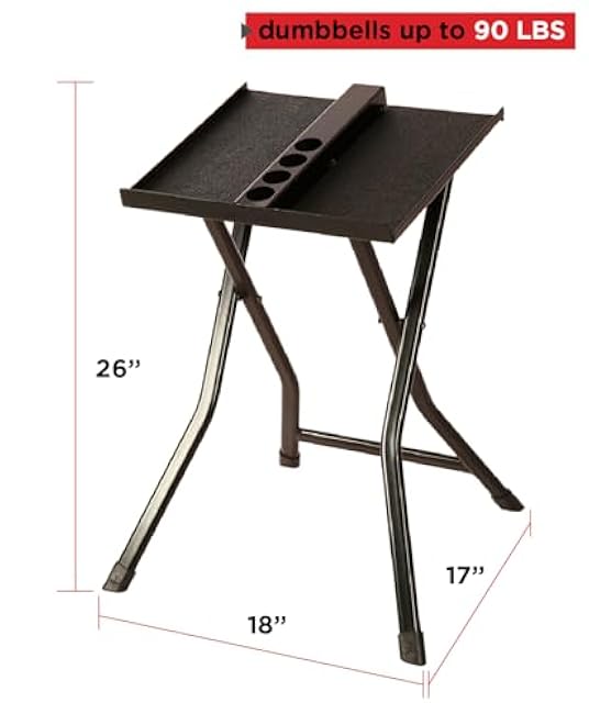 PowerBlock Large Compact Stand, Dumbbell Rack & Weight Rack, Folds Flat for Easy Storage, Use Expandable Dumbbells, Home Gym Strength Training