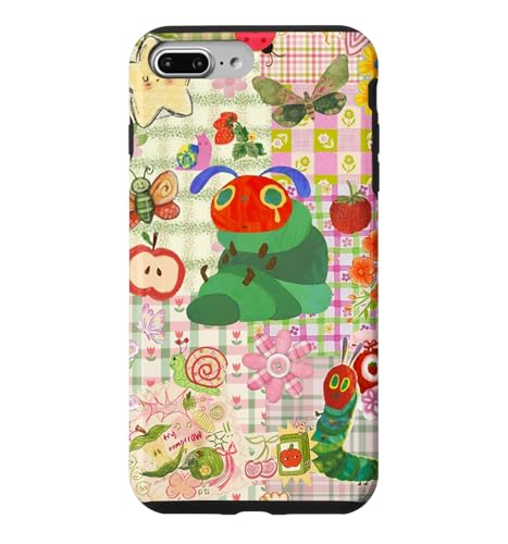 Caterpillar Fruit Bug Collage Cute Pastel Floral Patchwork Case for iPhone 7 Plus/8 Plus