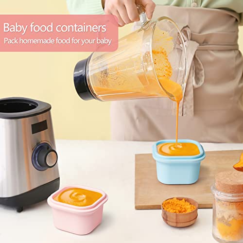 Termichy Baby Food Containers, 4 Pack Leakproof Silicone Baby Food Jars With Lids, Microwave, Freezer & Dishwasher Safe, Food Storages Prefer For Daycare-No Glass (4X3Oz, Colorful) #TOP5