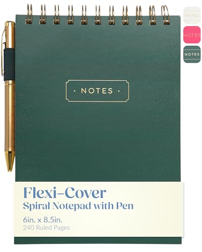 Cuaderno de espiral superior con hojas perforadas para apuntes limpios A5 2