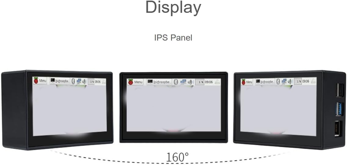 4.3inch Capacitive Touch Display Compatible with Raspberry Pi 800×480 Pixels Resolution IPS Screen Panel with Protection Case DSI Interface Toughened Glass Panel