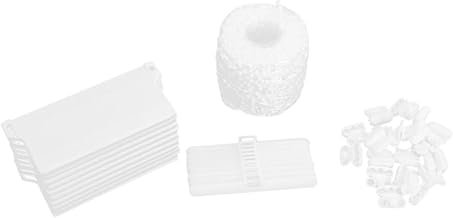 Angoily 1 Conjunto De Acessórios De Cortina Persianas Brancas Cortina Branca Etiquetas Brancas Persianas Verticais Brancas Corrente Conector De Corrente De Contas Cegas Pesos Inferiores