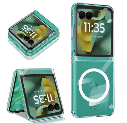 for Motorola Razr 2026 Case Clear,Magnetic Razr 2025/Motorola Razr 2024 Phone Case [Compatible with Magsafe], Shockproof TPU Cover for Moto Razr 2026/2025/2024-Transparent