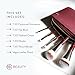 BK BEAUTY Travel Brush Set with Pouch 5-Piece Vegan, Cruelty-Free Brushes for Face & Eyes | Lightweight, Durable Makeup Brushes in Vegan Leather Pouch Perfect Travel-Size Makeup Brush Set