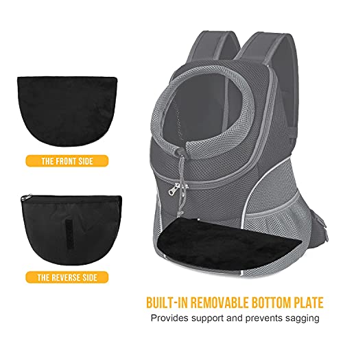 WOYYHO Pet Dog Carrier Backpack Puppy Dog Travel Carrier Front Pack Breathable HeadOut Backpack