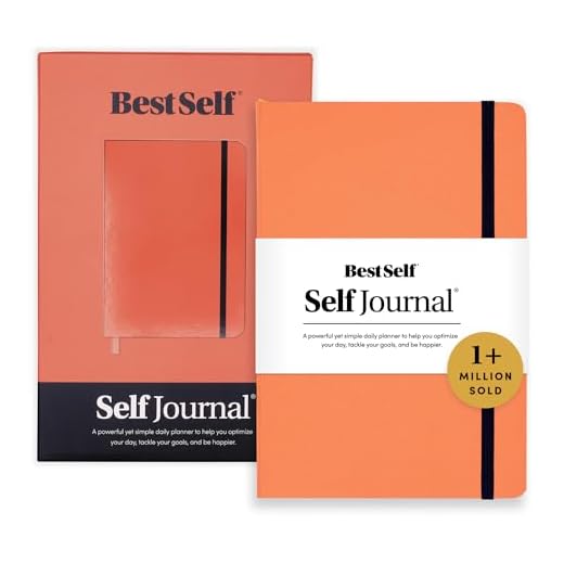 BestSelf Self Journal 13-Week Productivity Journal with Prompts, Undated Planner and Guided Journal for Women and Men, Coral