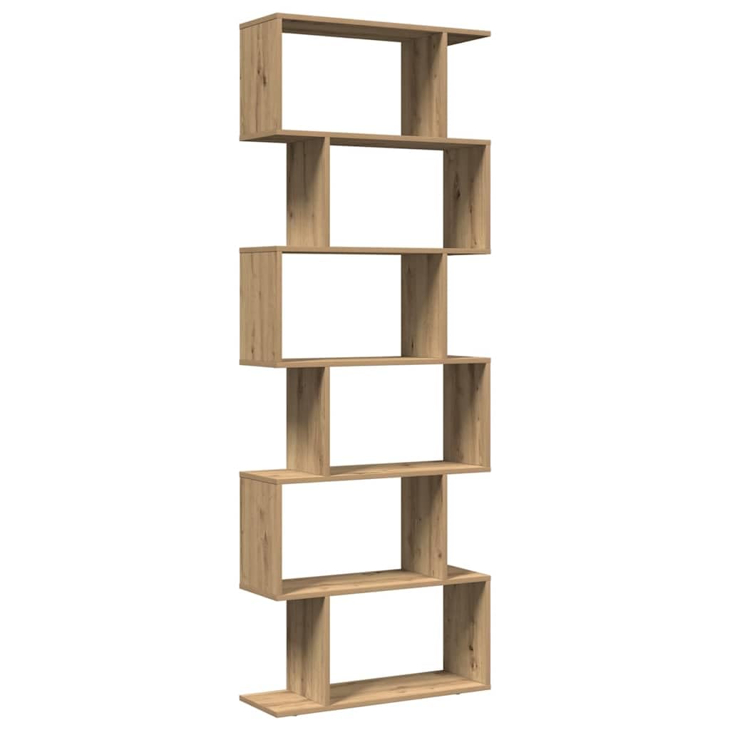 vidaXL Étagère séparatrice de pièce à 6 Niveaux chêne Artisanal, étagère, étagère à Livres, étagère de Rangement, bibliothèque, Support de Rangement