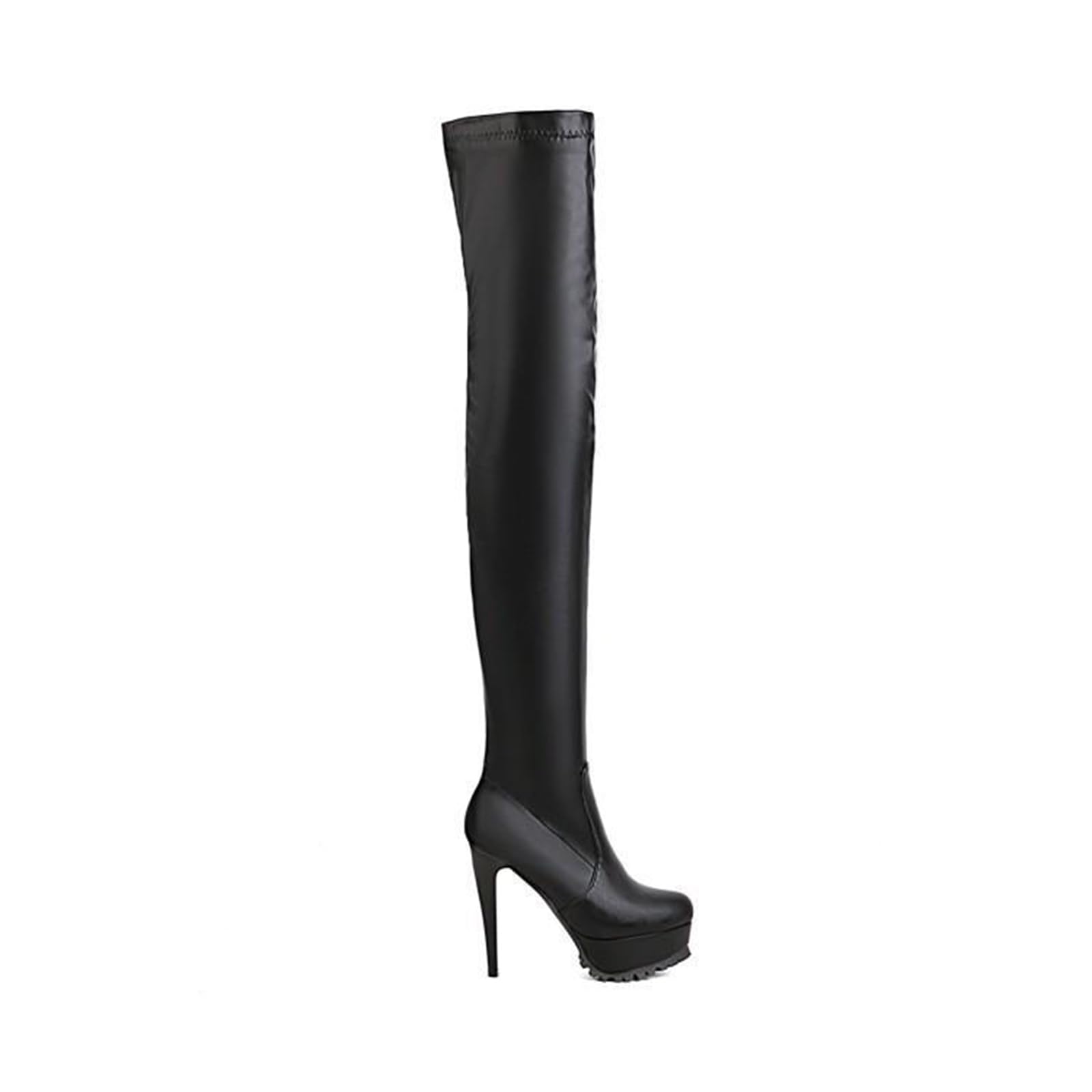 12CM/4.72IN Bout Pointu sur-Le-Genou Bottes Sexy Stiletto Haute Bottes Stretch Cuissardes Bottes à Talons Hauts