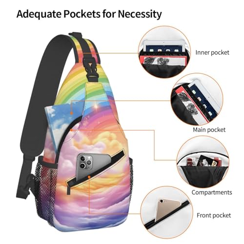 Bolso cruzado colorido para pecho para hombre y mujer miniatura 4