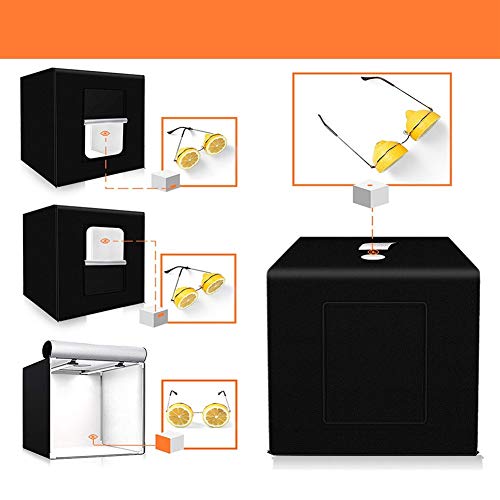 HCKZ Schießzelte 40cm Fotostudio Dimmable Fotobox mit leichten weichen Lichtkasten Tabelle Fotografie Zelt Lichtkiste… – Bild 5