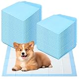 UHETLET 40 Stück Welpen Unterlagen 60x60cm Trainingspads für Hunde Hygieneunterlagen Auslaufsicher 6-Lagig mit Schnell Trocknender Oberfläche PIPI Matten für Hunde Welpenunterlagen Einweg