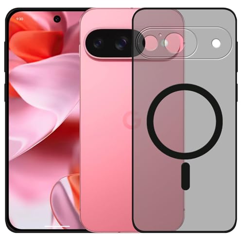 Image of amazon basics Luxury Paper Thin Case Cover for Google Pixel 9 5G | Matte Finish | Compatible with magsafe | (Black, Google Pixel 9 5G)