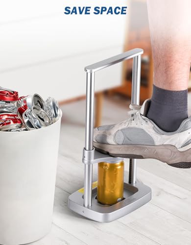 image for JOYTUTUS Can Crusher, Foot Operated Pedal Can Smasher with Spring Desi