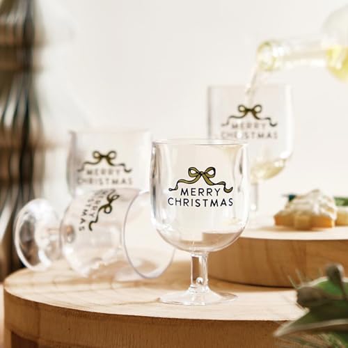 Verres à vin de Noël empilables incassables pour éviter la casse au réveillon