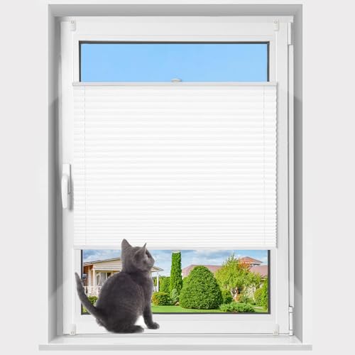 UIKTSSL Estor Plisado Klemmfix 35x100 cm Opaco Blanco