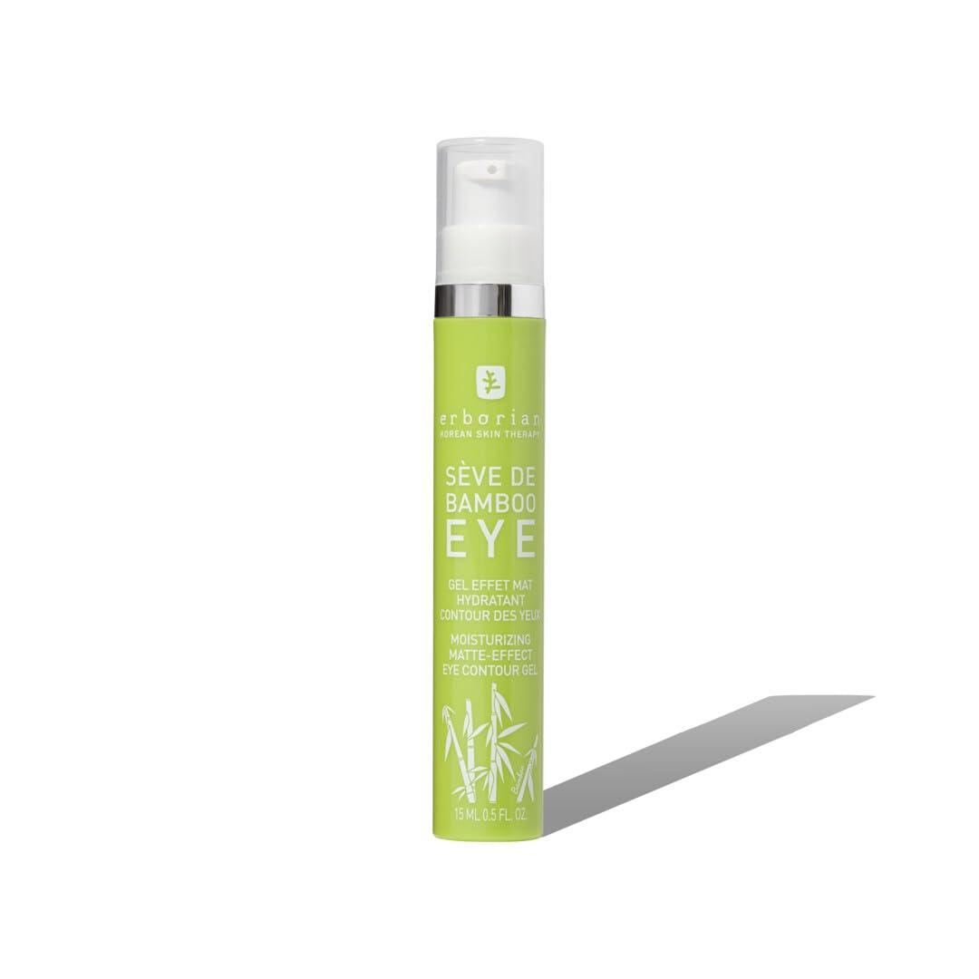 Erborian - Siero di Bamboo Occhi - Gel Mat Idratante Contorno Occhi - Idrata, Riduce le Occhiaie e i Segni di Fatica - Trattamento Cosmetico Coreano all'Estratto di Bambù - 15ml