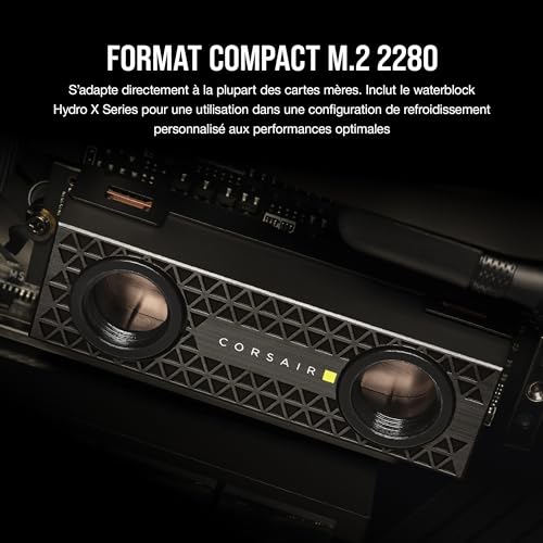 Disque SSD M.2 - CORSAIR - MP700 PRO SE Hydro X Series - TLC NAND - Waterblock préinstallé - DirectStorage - 14 000 Mo/s
