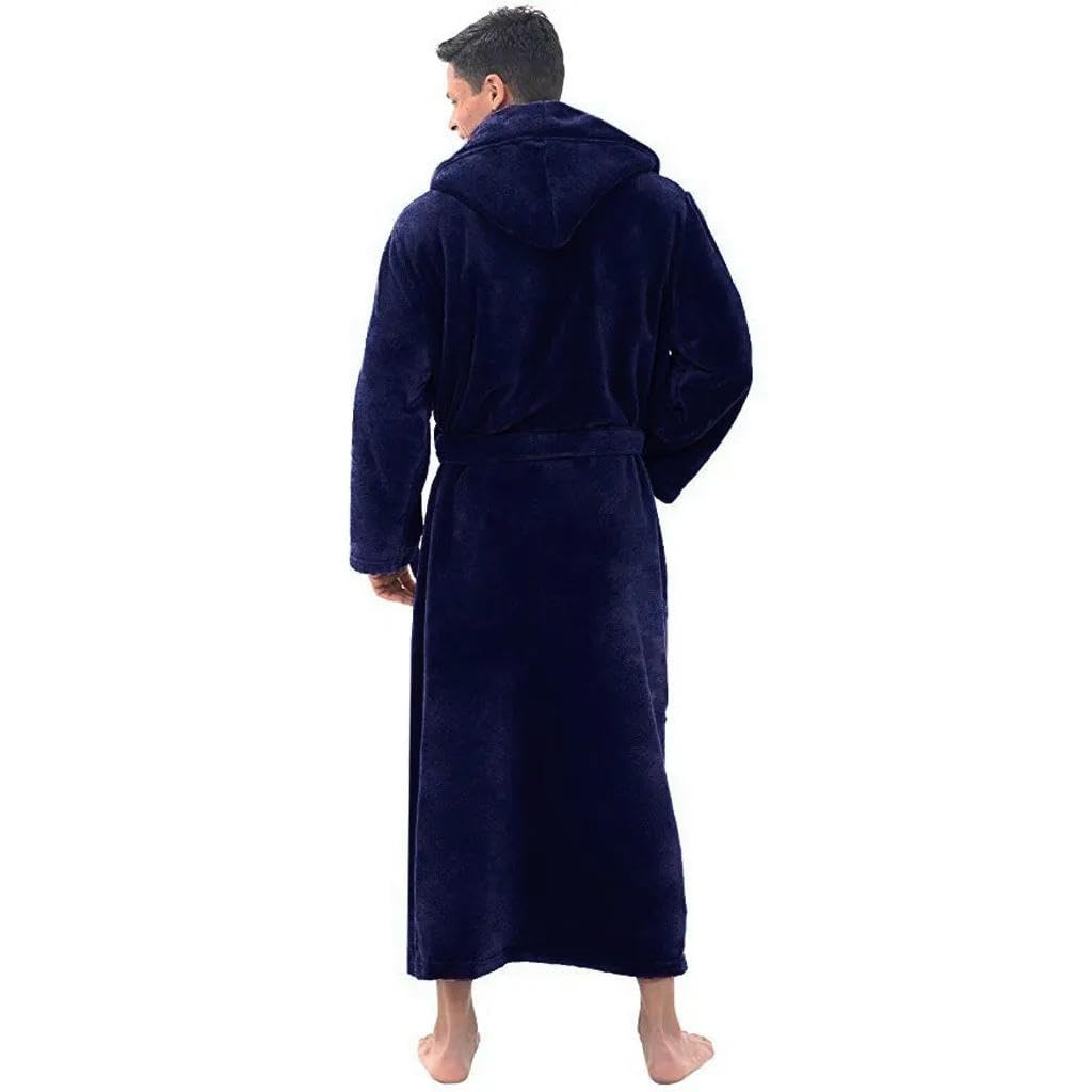 KOSTEN Bata De Baño Mujer Los Pijamas De Invierno Con Capucha Para Hombres Engrosan Y Calientan Los Abrigos De Bata De Manga Larga Para Hombres