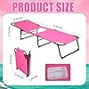 CroBlissful Fodlable BBL Chair with Hole, Adjustable 5-Position Lawn Chair for BBL Chaise Lounge After Surgery Recovery Bed for Patio Garden Poolside Outdoor Yard Beach (Pink)