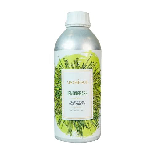 Image of Lemongrass Fragrance Oil 1L | Ready-to-Use Aroma Oil for Diffusers, Vaporizers & Oil Warmers | Luxurious Long-Lasting Home & Spa Fragrance | IFRA Certified | Infused with Essential Oils